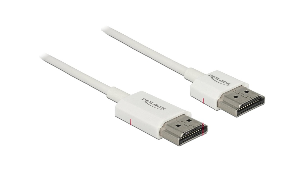 Delock Câble 4K 60Hz HDMI - HDMI, 3 m, Blanc