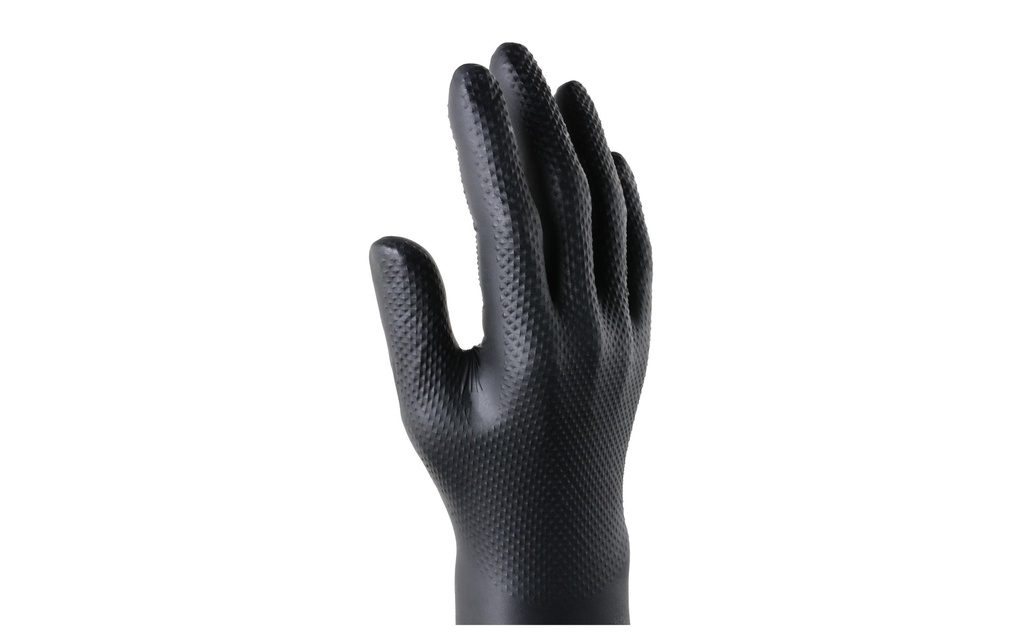 BoldMax Gant jetable Max Grip Nitrile, XXL, Noir, 50 Pièce/s