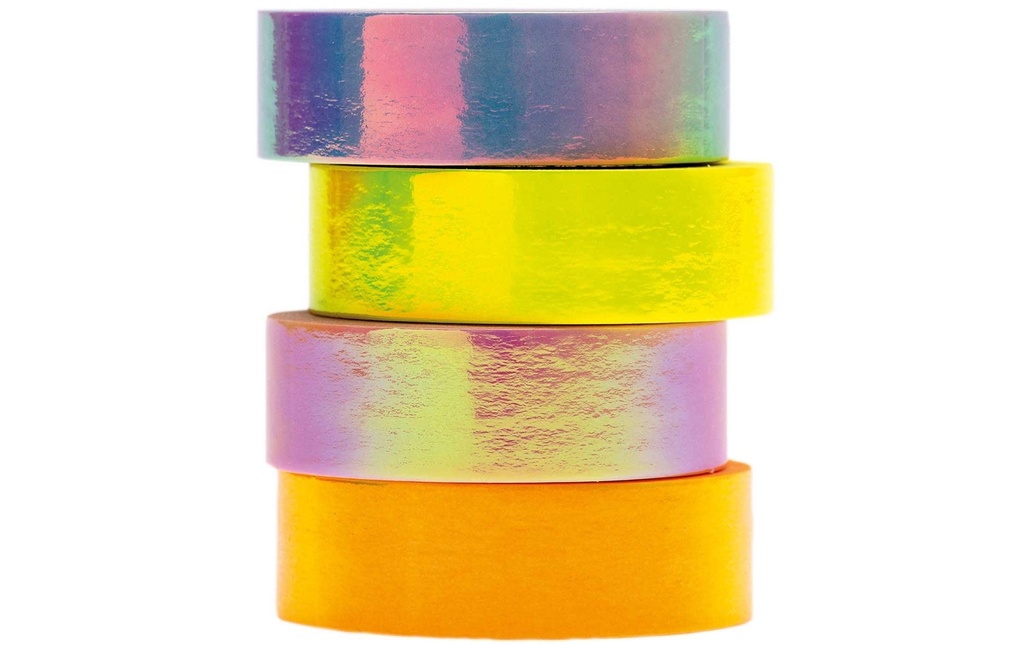 Rico Design Ruban Washi Brillant 4 pièces 1.5 cm x 5m