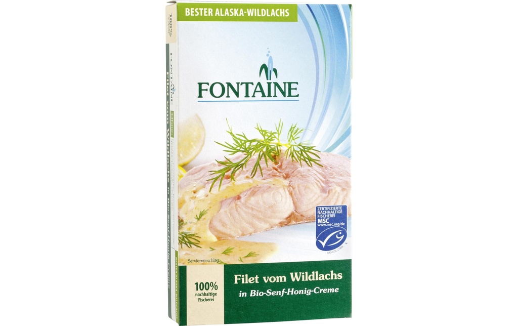 Fontaine Conserves Filet de saumon sauvage à la crème de moutarde 200 g