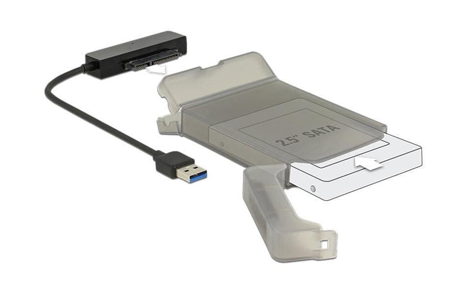 Delock Câble adaptateur USB 3.0 Typ-A - SATA 22-Pin avec couvercle de protection