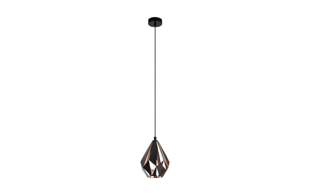 EGLO Leuchten Lampe suspendue CARLTON 1 1x E27, 20,5 cm cuivre