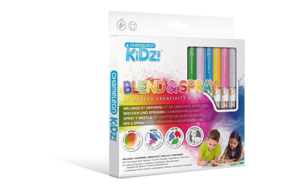 Chameleon Crayon aérographe Kidz Blend & Spray Set 24 pièces