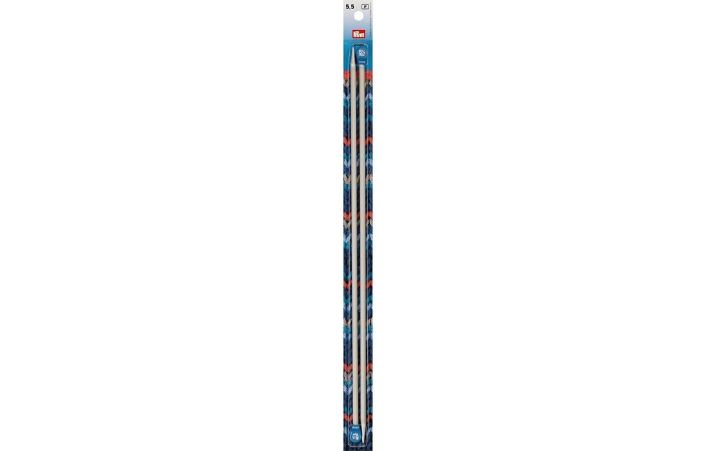 Prym Aiguilles à tricoter pour vestes Alu, gris 5.50 mm, 40 cm, carte 2 pièces