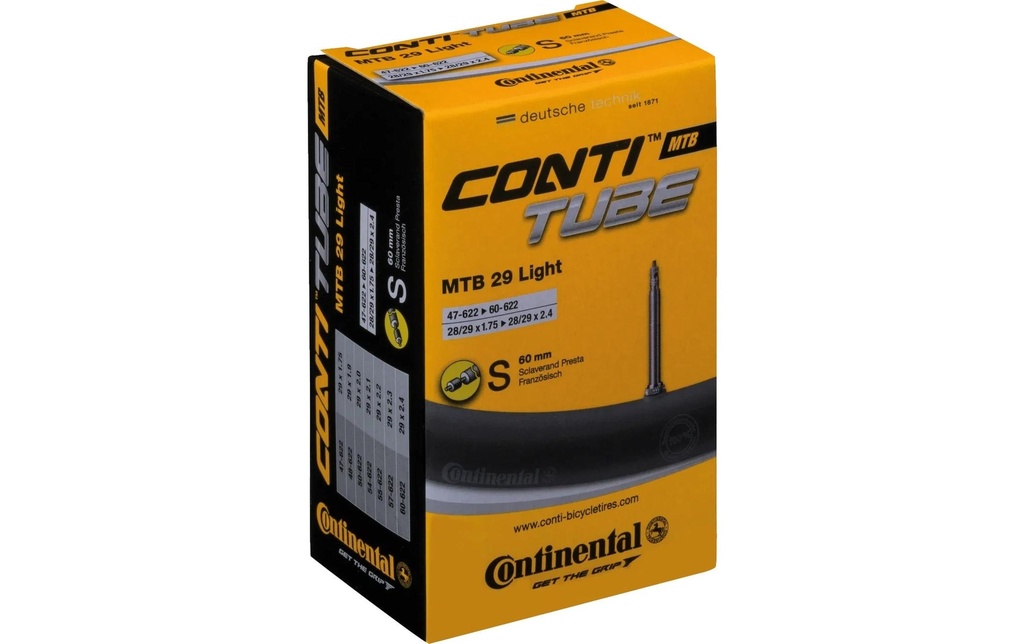 Continental Chambre à air de vélo MTB Sclaverand/Presta 29