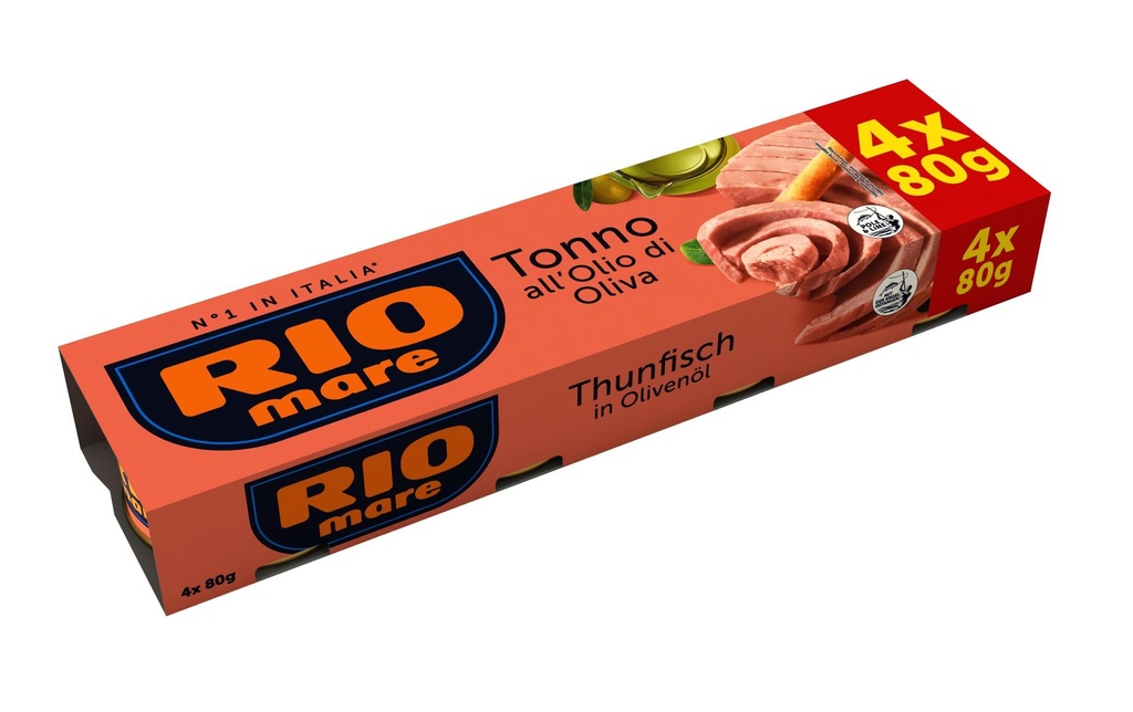 RIO mare Boîte Thon à l'huile d'olive 4 x 80 g