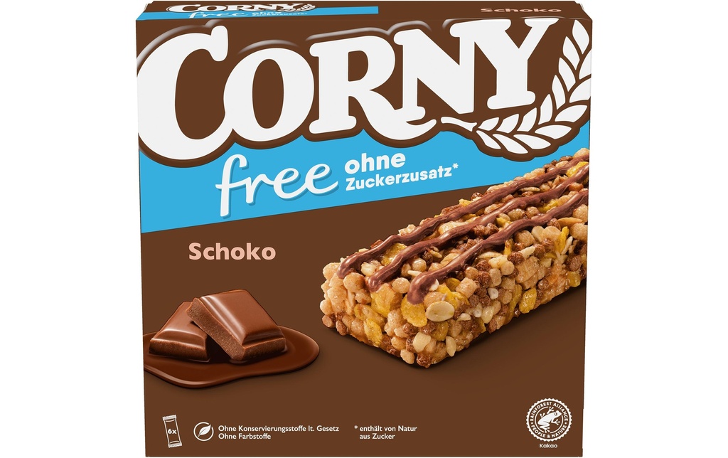 Corny Barre Free Chocolat 6 x 25 g