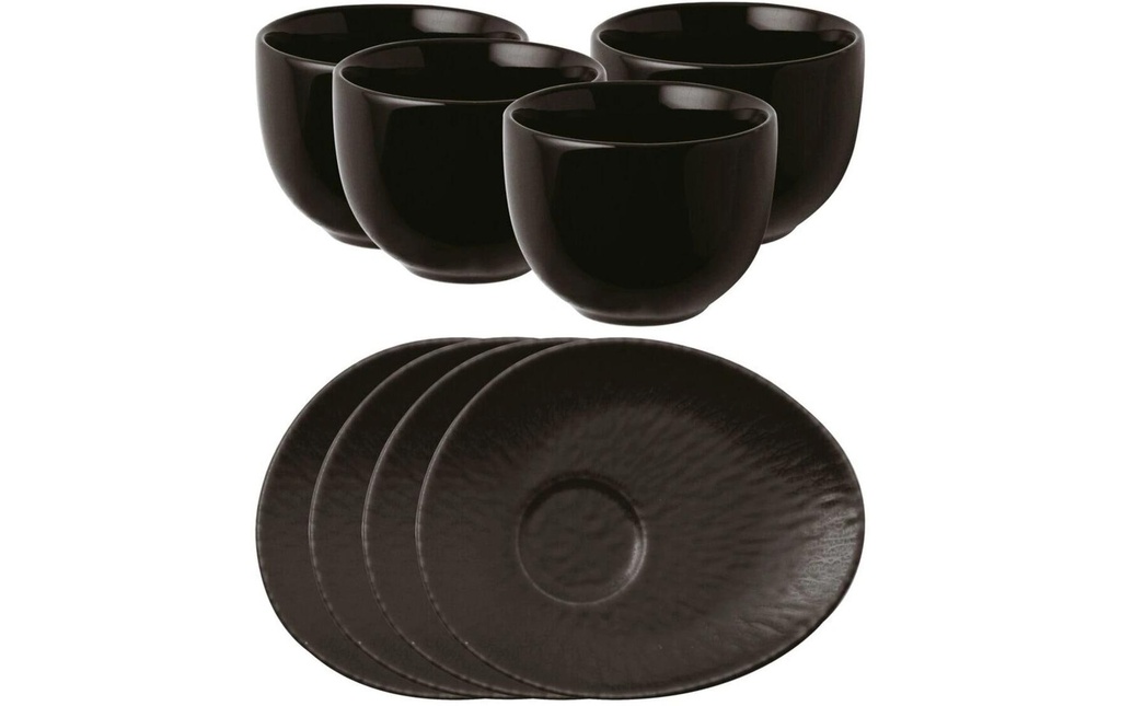 Arthur Krupp Service à café M/assiette Onyx 4 Pièce/s,Noir