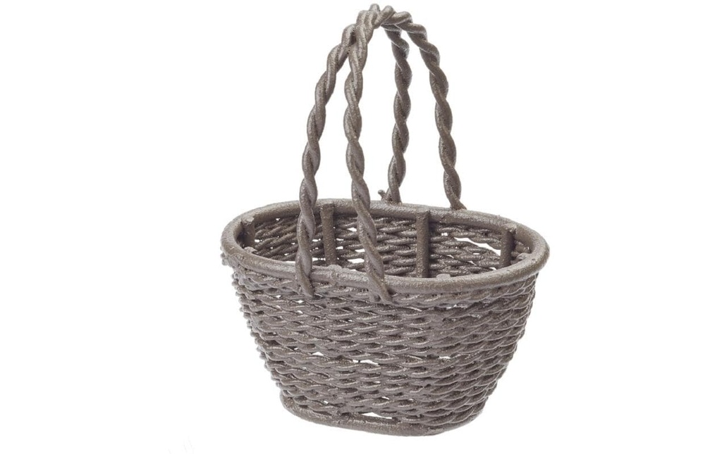 HobbyFun Mini ustensiles Panier ovale 4 cm, brun