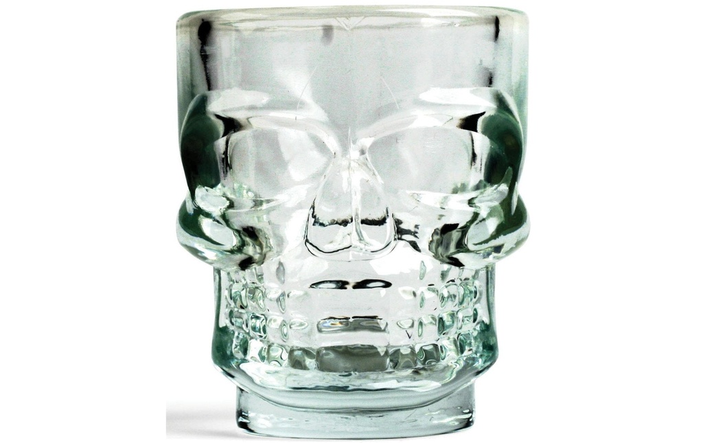Kikkerland Verre à schnaps Crâne 45 ml, 4 Pièce/s, Transparent
