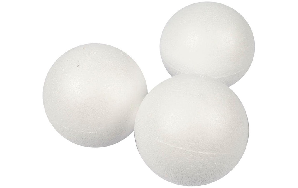 Creativ Company Boules en polystyrène 8 cm, blanc, 25 pièces