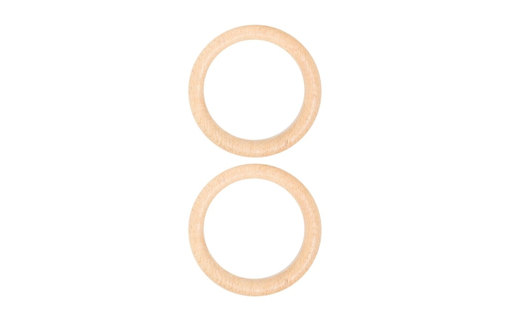 lalana Anneau en bois Anneau en bois 8.5 cm, 2 pièces