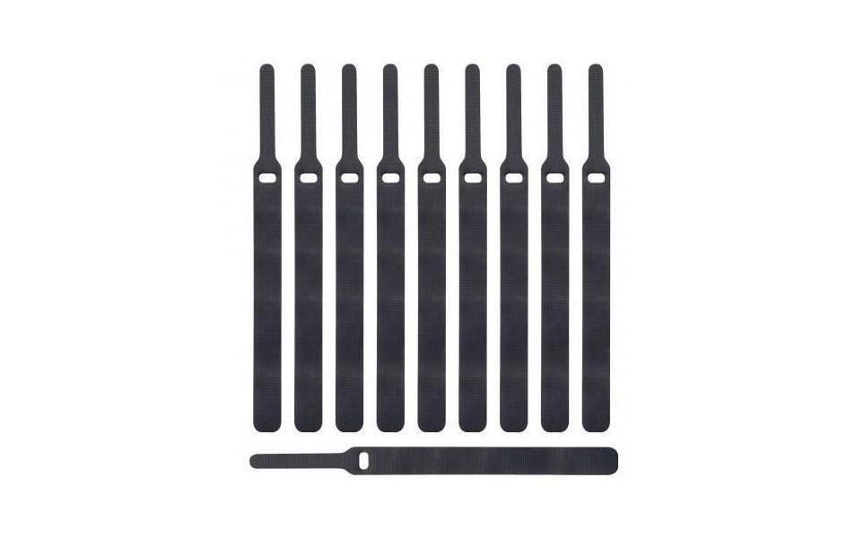 Label-the-cable Serre-câble auto-agrippant BASIC STRAPS 14 x 170 mm Noir, 10 pièces