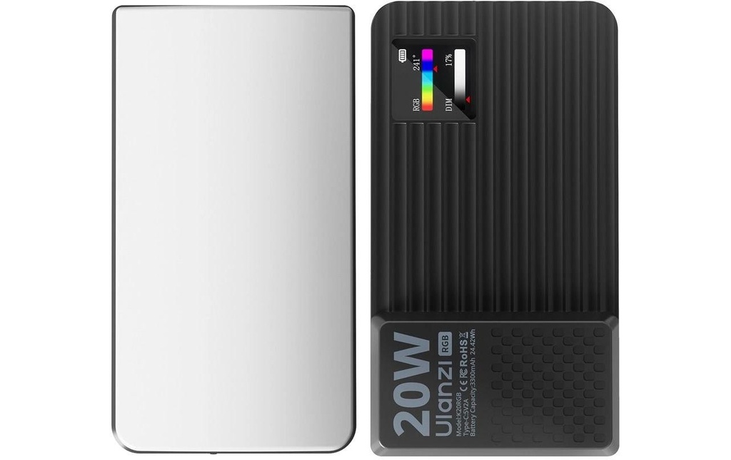 Ulanzi K20RGB Eclairage vidéo LED, RGB, 20W, batterie rechargeable