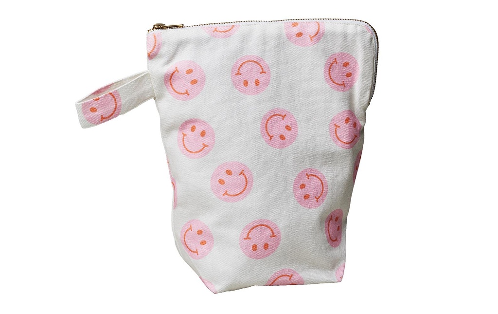 Chic Mic Trousse de toilette Smilies 22.5 x 26.5 x 10 cm, blanc/rose