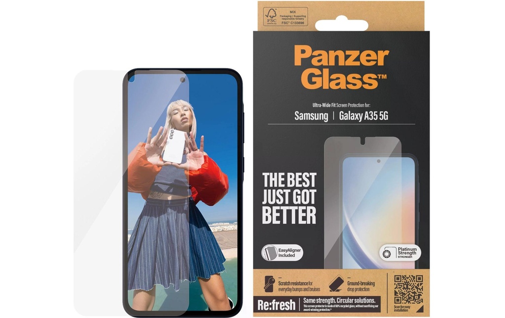Panzerglass Protection d’écran Ultra Wide Fit Galaxy A35 5G