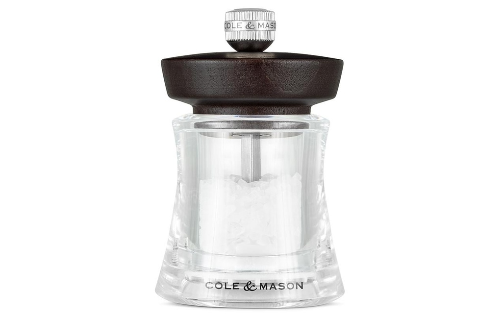 Cole&Mason Moulin à sel Holborn 9.5 cm, Brun foncé/Transparent