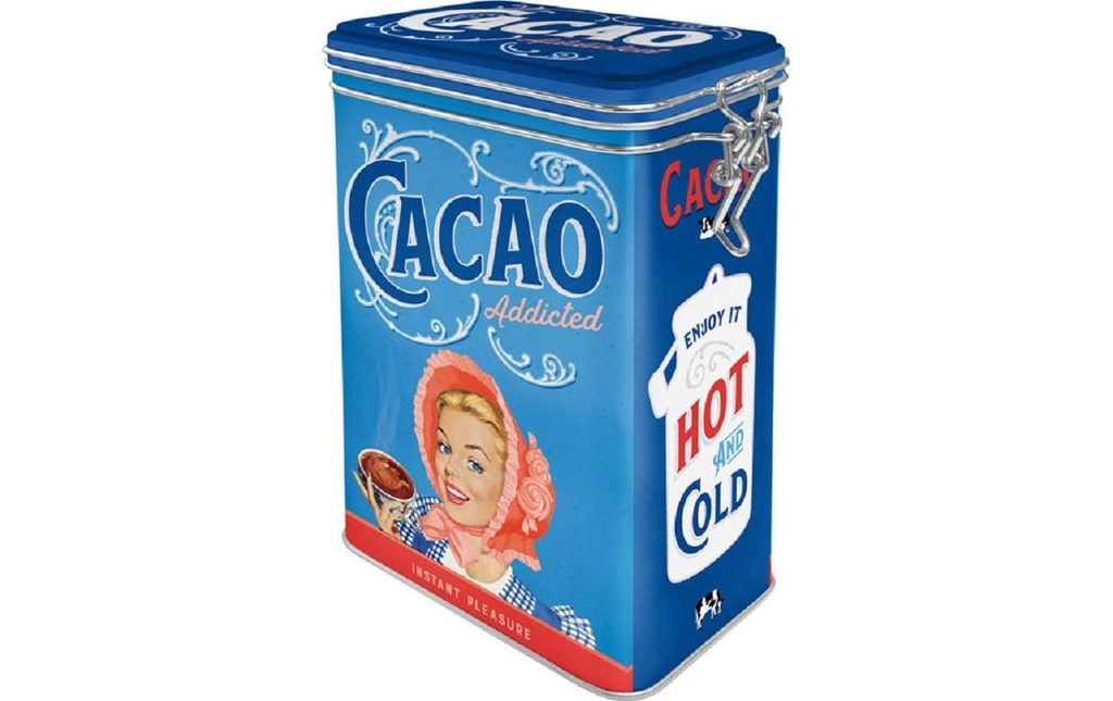 Nostalgic Art Boîte à provisions Cacao 1.3 l, Bleu/Rouge/Blanc