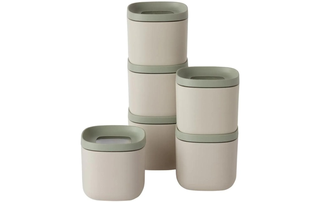 BergHOFF Récipients à provisions Set Leo Balance 6 pièces, 0.16 l, Vert/Gris