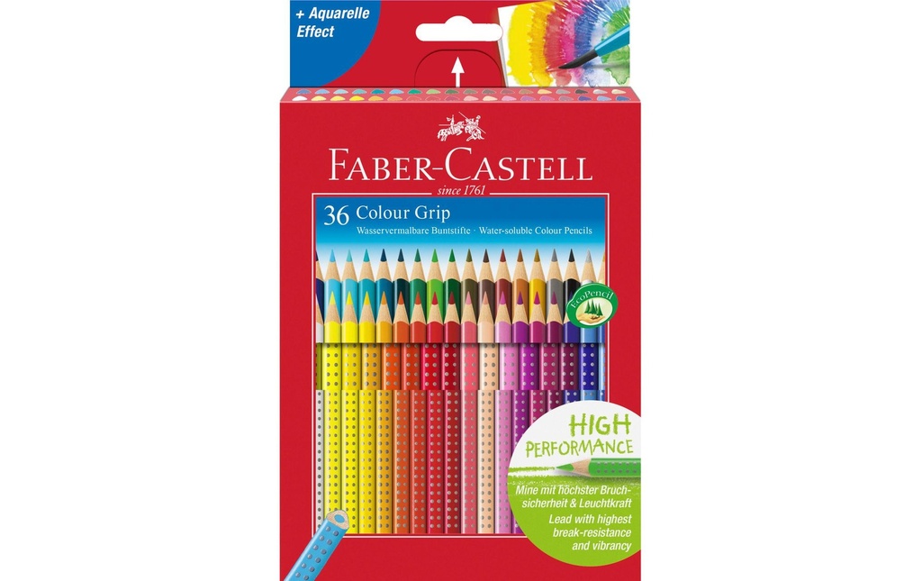 FABER-CASTELL Colour Grip bte.carton assort. (36 pces)