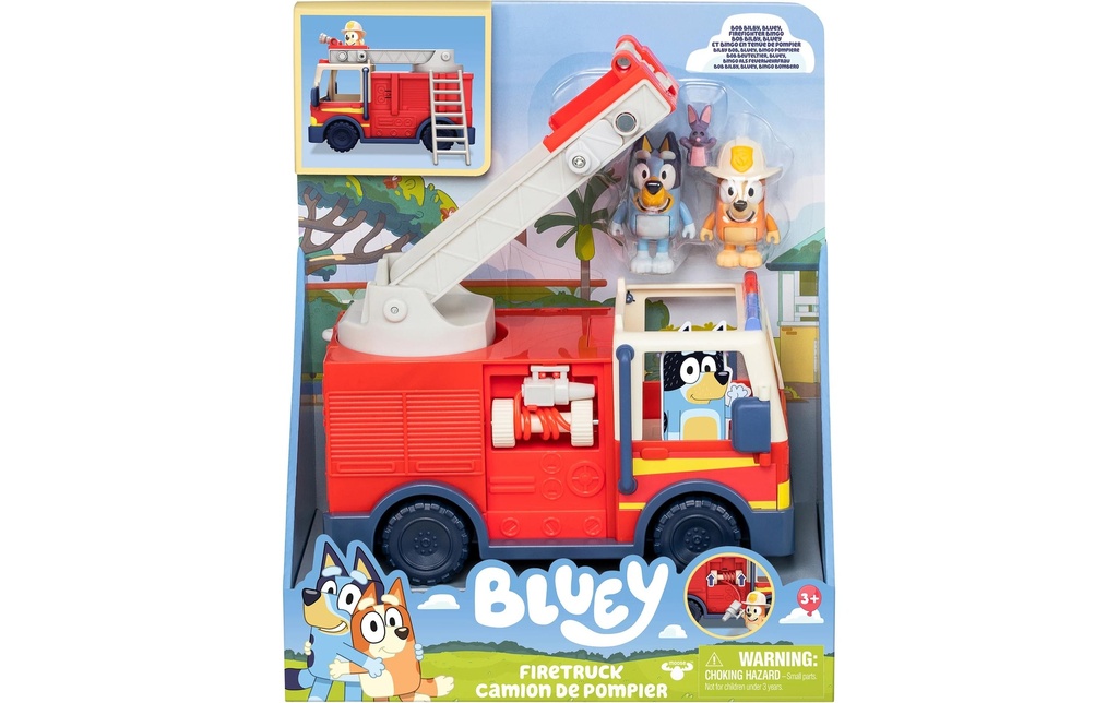 moose Ensemble de figurines Bluey camion de pompiers 3 personnages