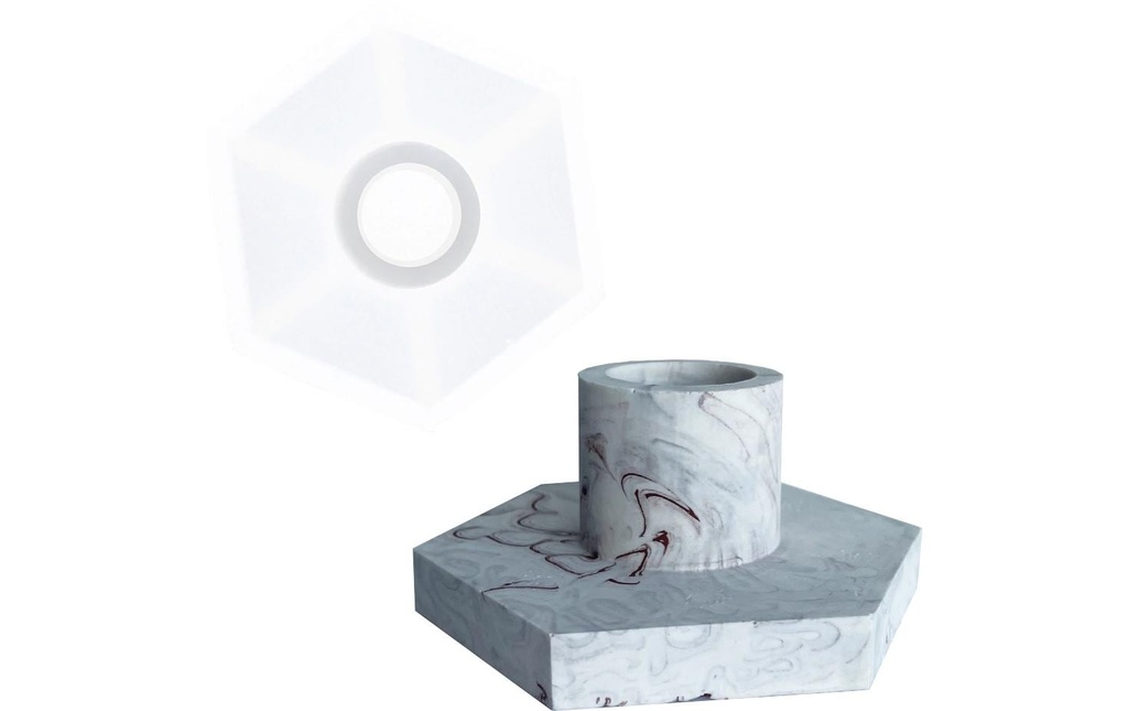 Jesmonite Moule à couler Porte-bougies 10 cm x 5 cm x 8.2 cm
