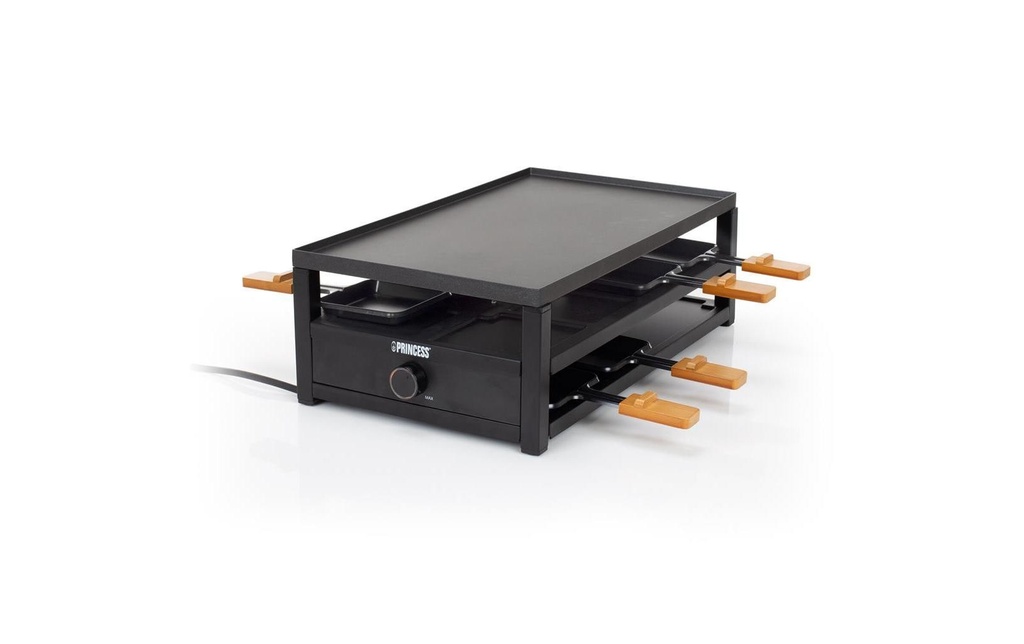 Princess Grill à raclette Black Steel 8 personnes