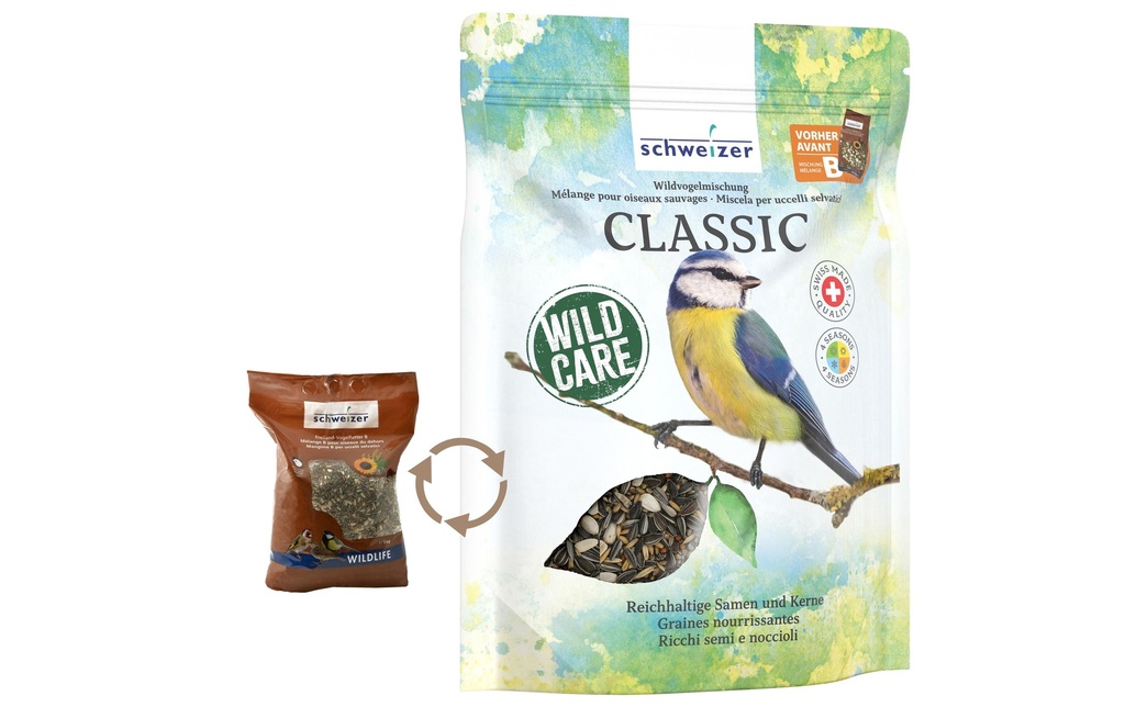 Eric Schweizer Nourriture pour oiseaux Mélange pour oiseaux sauvages Classic 1 kg