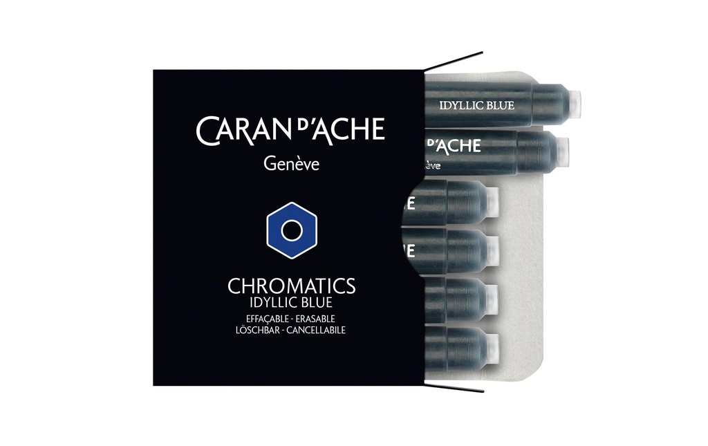 CARAN D'ACHE Cartouches Chromatics bleu (6 pces)