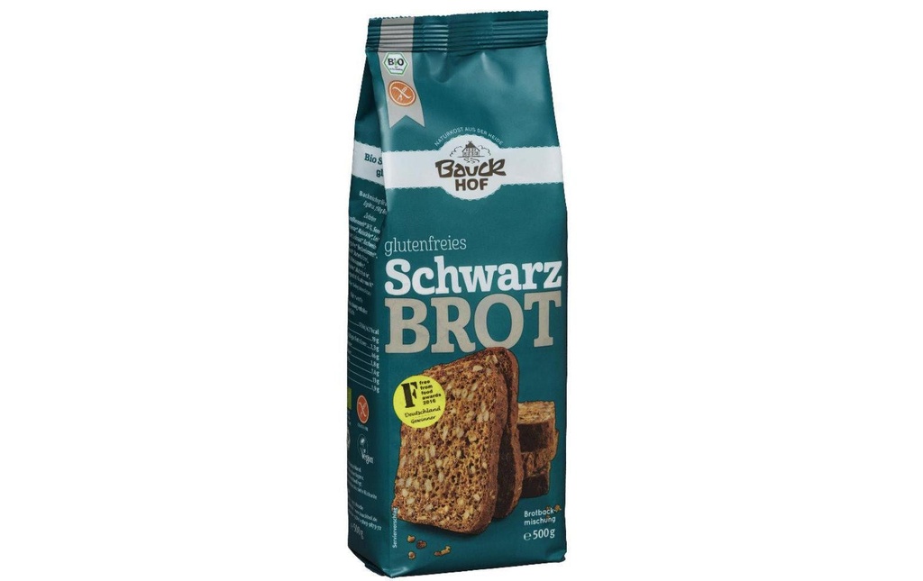Bauck Mühle Préparation à gâteau Bio Pain noir sans gluten 500 g