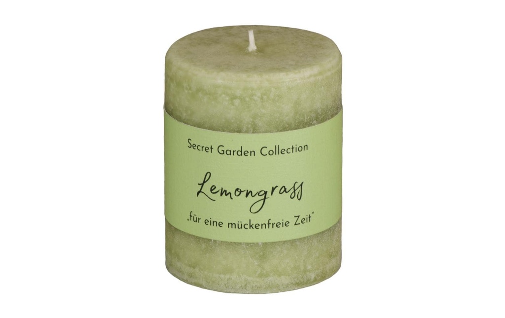 Schulthess Kerzen Bougie cylindrique Secret Garden Lemongrass 8 cm
