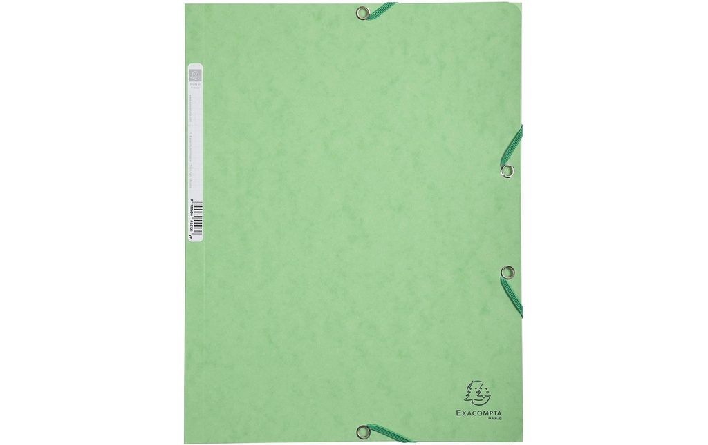 Exacompta Portfolio à ruban élastique A4 Vert clair, 250 feuilles