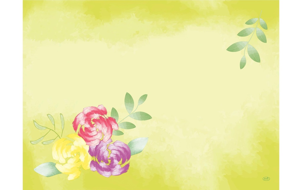 Duni Set de table Soft Tropics 100 pièces, 30 cm x 40 cm, Jaune
