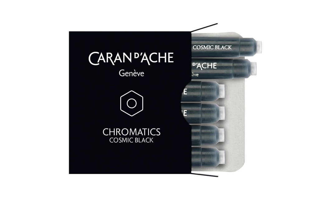 CARAN D'ACHE Cartouches Chromatics noir (6 pces)