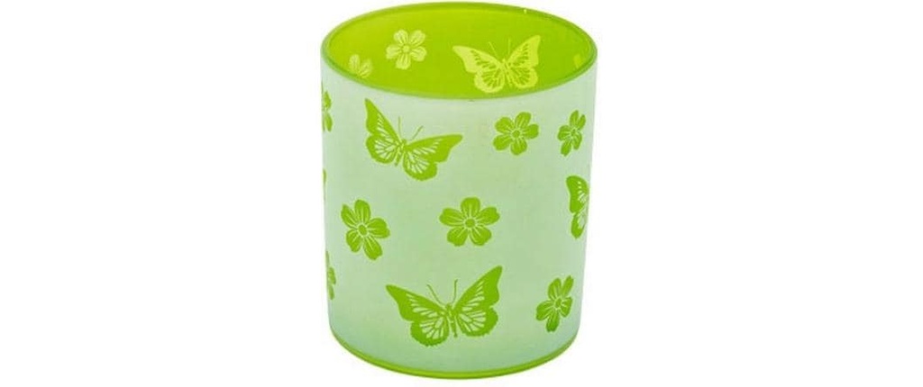 CHALET Photophore Butterfly 10 cm, Vert