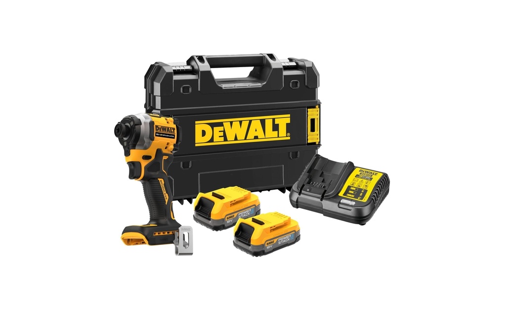 DEWALT Visseuses à percussion sans fil 18 V 1/4, 2x 1.7 Ah batterie, Kit