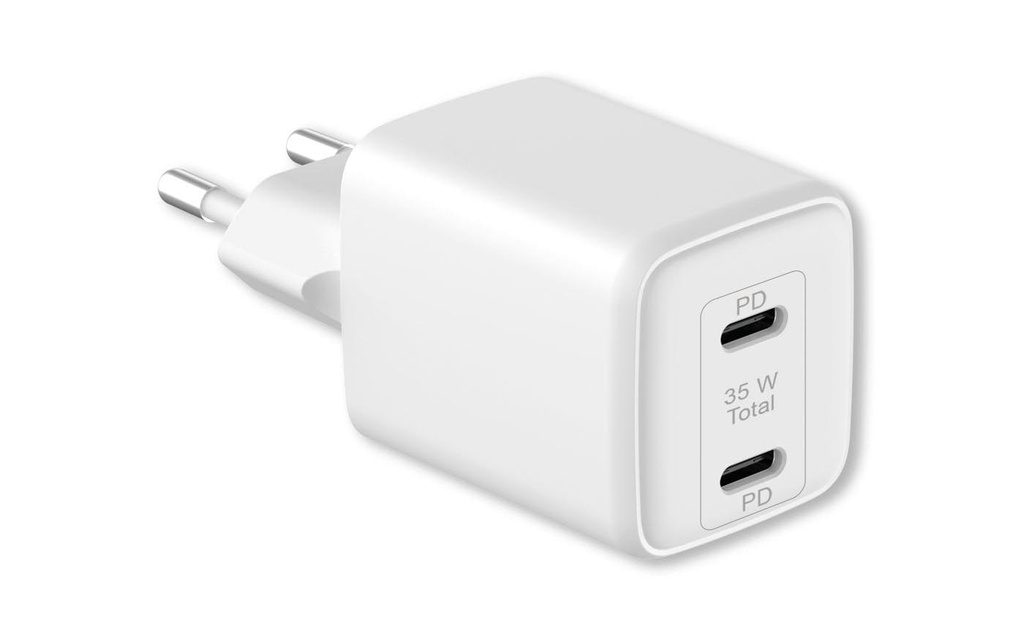 LMP Chargeur mural USB Double alimentation USB-C 35 W 1 pièce