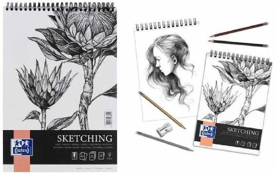 Oxford Carnet de dessin Art Sketching A4, 50 feuilles