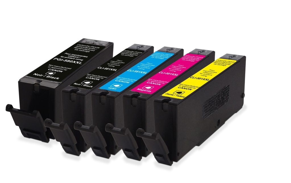 Generic Ink Encre Canon PGI-580X XL Multipack PGBK, BK, C, M, Y