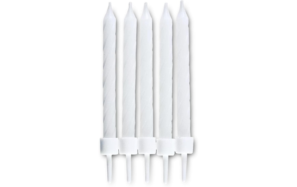 Städter Bougie avec support 10 Pièce/s, Blanc, 7.5 cm