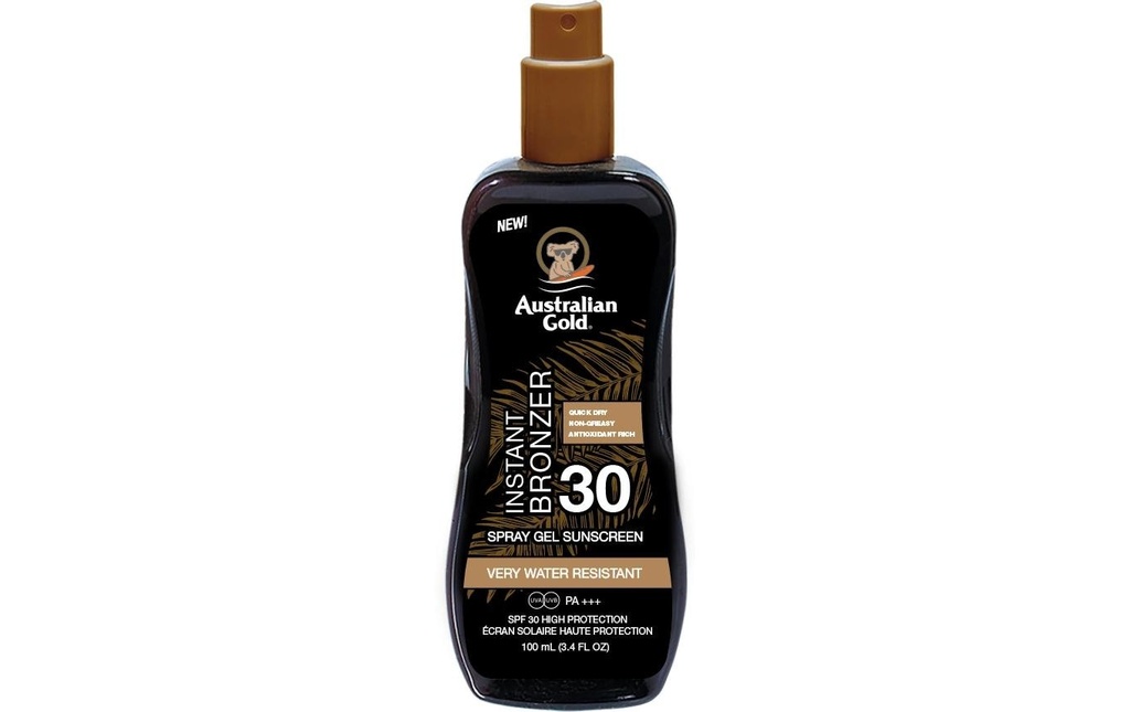 Australian Gold Spray de protection solaire Gel avec bronzer SPF 30 100 ml