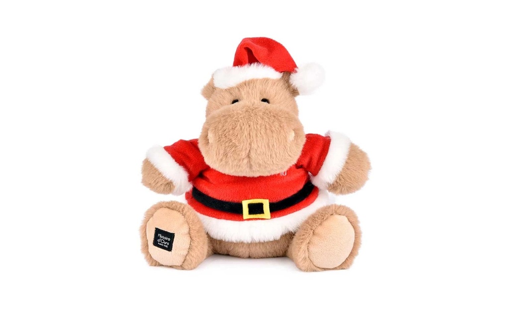 DouDou et compagnie Hippo Noël 20 cm, Beige