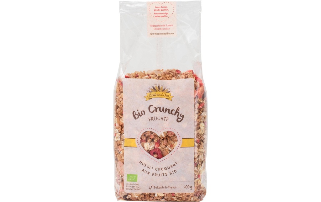 Leib und Gut Muesli Fruits croquants biologiques 400 g