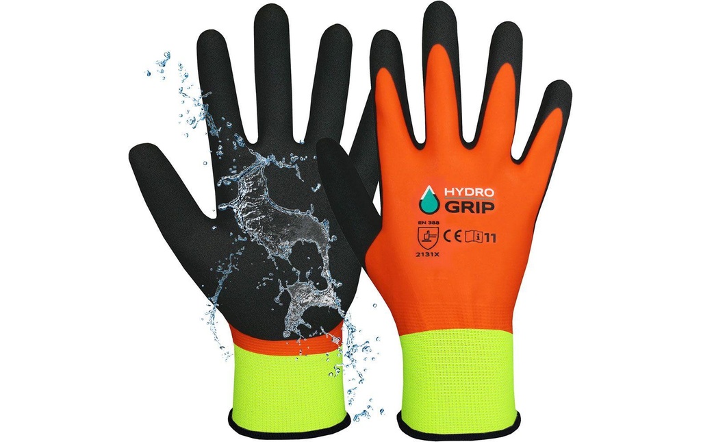ACE Gant de travail HydroGrip 2 paires 09/l Taille: L, Orange