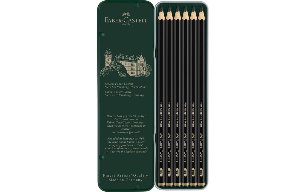 FABER-CASTELL Crayons Graphite Matt étui 6p. (6 pces)