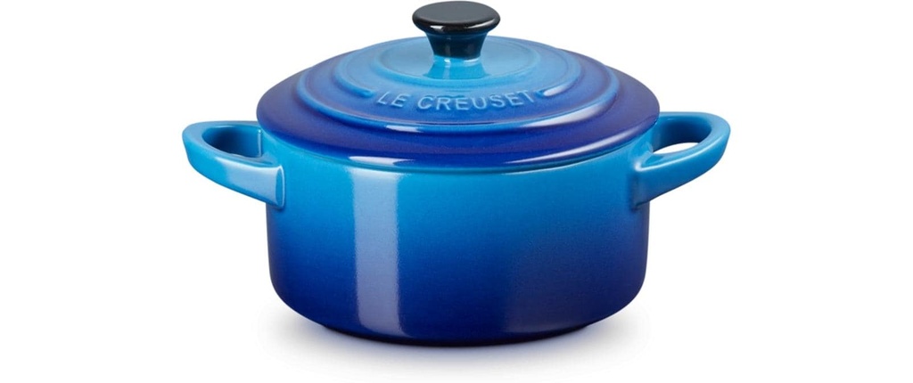 Le Creuset Plat à gratin Mini Cocotte Rond, Azure