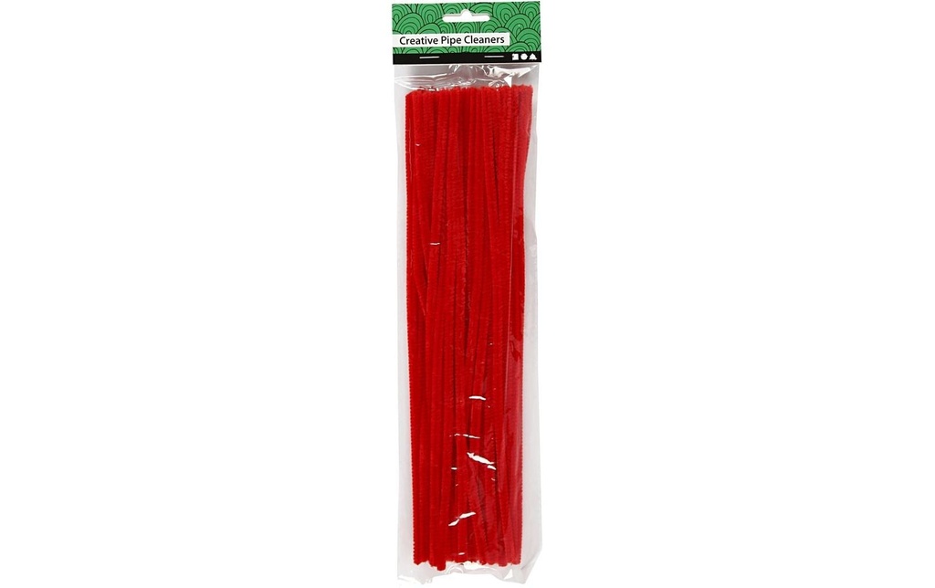 Creativ Company Fil-chenille 6 mm 50 pièces Rouge
