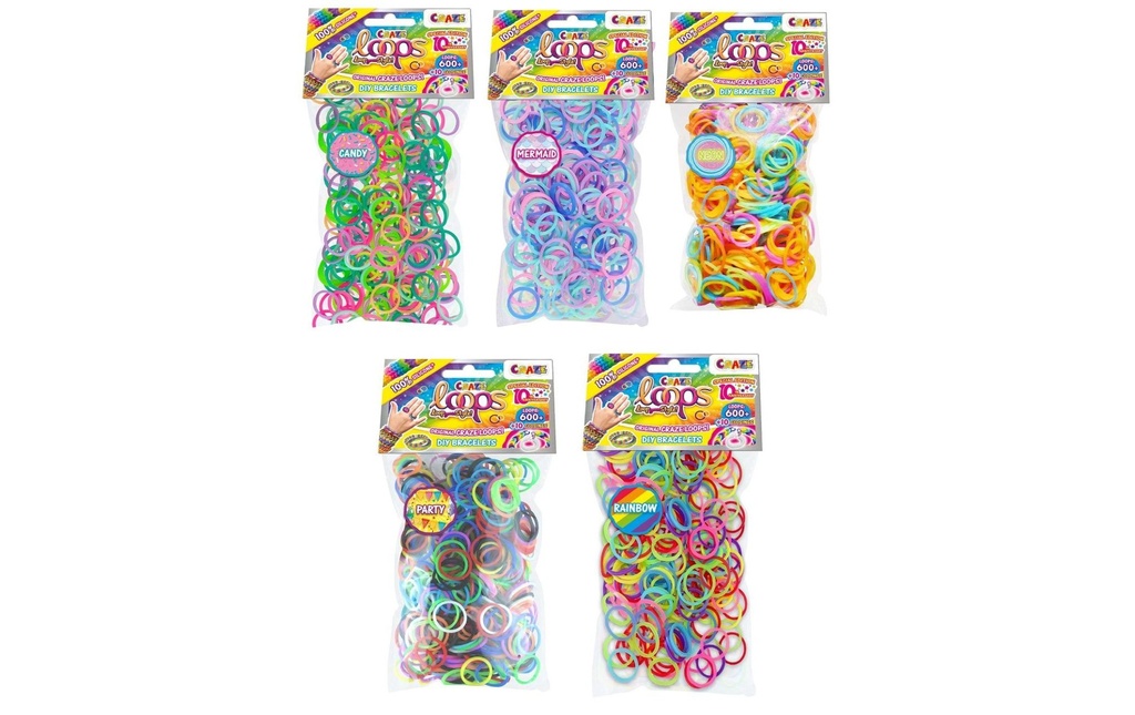 Craze Kits de bricolage Loops - 600 Loops Bag assorti