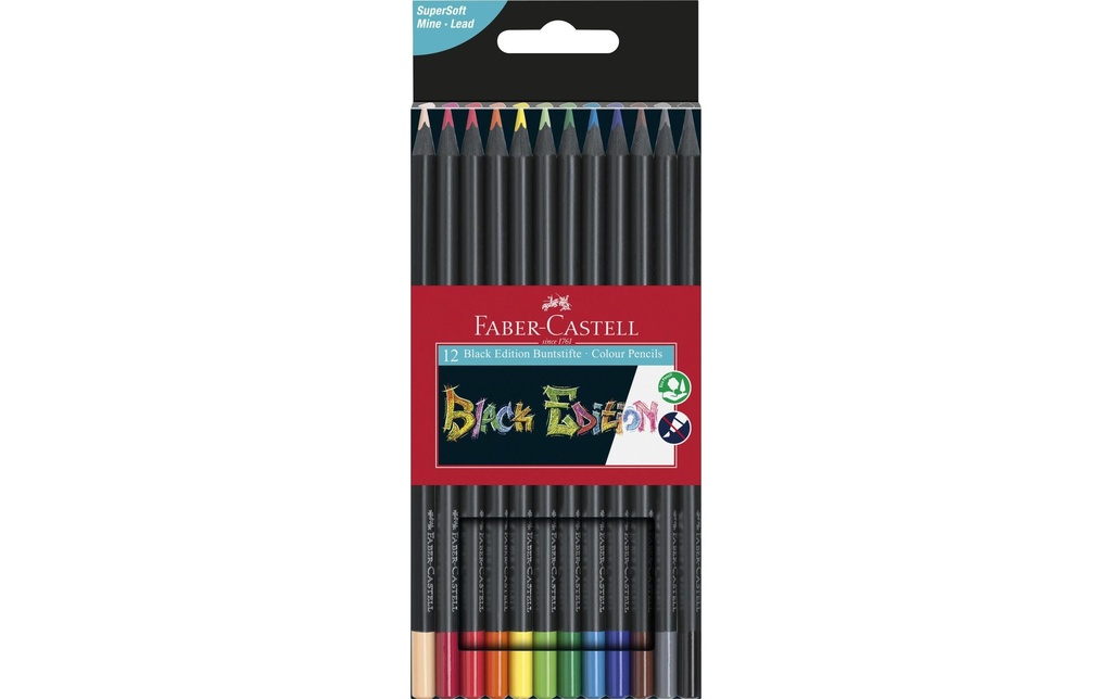FABER-CASTELL Crayon coul.Black Edition 12p. (12 pces)
