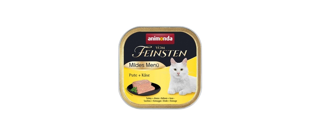 animonda Alimentation humide Vom Feinsten Menu doux Dinde & fromage, 100 g